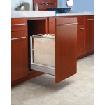 Grey Single Wire Hamper with Rev-A-Motion and Canvas BagSilverAluminum