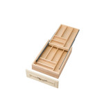 Base 18 Double Tiered Cutlery DrawerNaturalWood - Maple