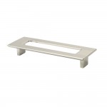 SMALL RECTANGULAR PULL WITH HOLE SATIN NICKEL