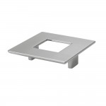 SQUARE PULL WITH HOLE SATIN NICKEL