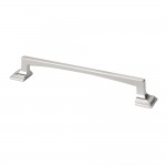 THIN SQUARE TRANSITIONAL CABINET PULL SATIN NICKEL