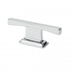 THIN SQUARE TRANSITIONAL T CABINET PULL CHROME