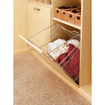 Closet Tilt Out Hamper BasketSatin NickelWire