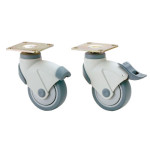 DUAL BRAKE SYSTEM CASTER, PLATE TYPE, EX-100P