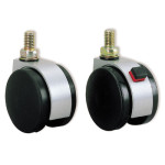TWIN WHEEL CASTER, THREADED BOLT TYPE, FA-45-NS