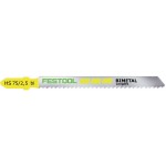 Festool 490178, HS 75/2.5 bi Longlife Jigsaw Blades, 3 Inch, 10 TPI, 5-pack