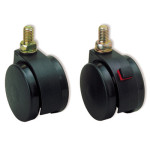 TWIN WHEEL CASTER, THREADED BOLT TYPE, FP-45-NS