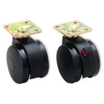 TWIN WHEEL CASTER, PLATE TYPE, FP-45-P