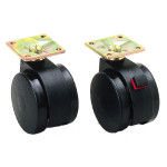 TWIN WHEEL CASTER, PLATE TYPE, FP-55-P