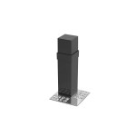 BA0199-202, Zen by Zen Toothbrush Holder W 4"x D 4"H 7 3/4"Black