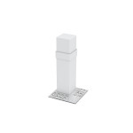 BA0199-203, Zen by Zen Toothbrush Holder W 4"x D 4"H 7 3/4"White