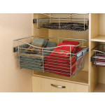 Pull-Out Closet Baskets, 24W x 20D x 11HChromeWire