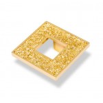 SQUARE KNOB WITH HOLE GOLD