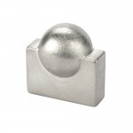 KNOB WITH CENTER BALL STAINLESS STEEL LOOK