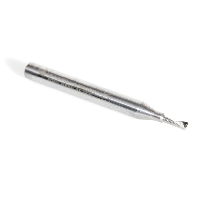 51370 Metric Solid Carbide CNC Spiral 'O' Single Flute, Aluminum Cutting 1.5 Dia x 4 x 3 Shank x 30mm Long Up-Cut Router Bit