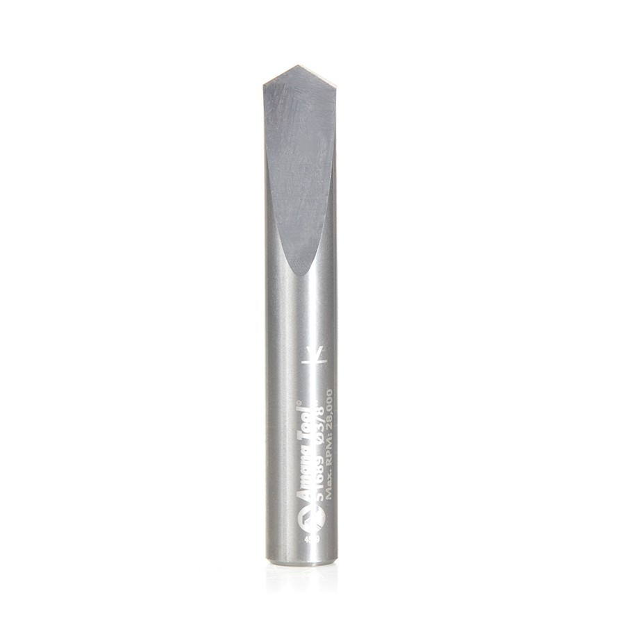 51689 CNC Solid Carbide 118 Degree Point Spade Drill 3/8 Dia x 1 x 3/8 Shank Router Bit