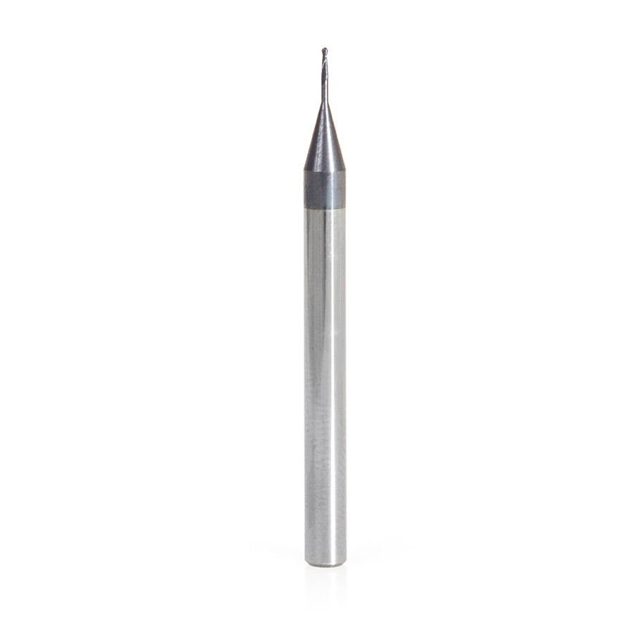 51741 AlTiN Coated CNC Steel, Stainless Steel & Composite Ball End Mini Mill 0.020 Dia x 0.060 x 1/8 Shank