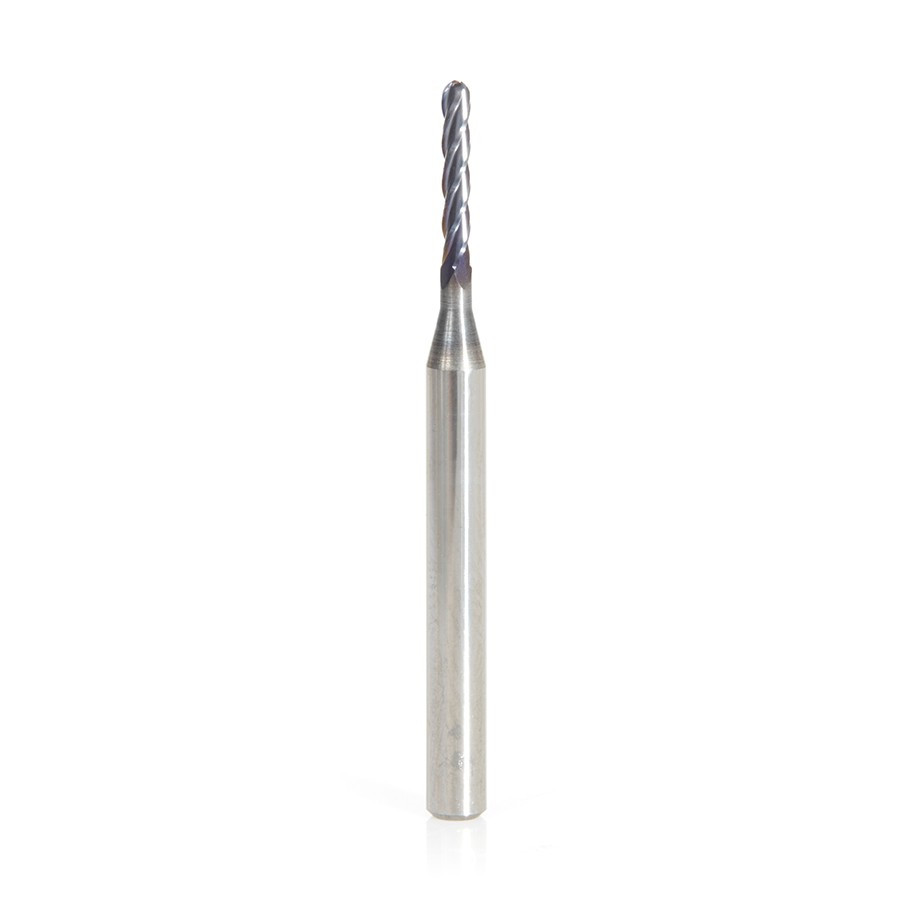 51760 AlTiN Coated CNC Steel, Stainless Steel & Composite Ball End Mini Mill 0.060 Dia x 0.360 x 1/8 Shank