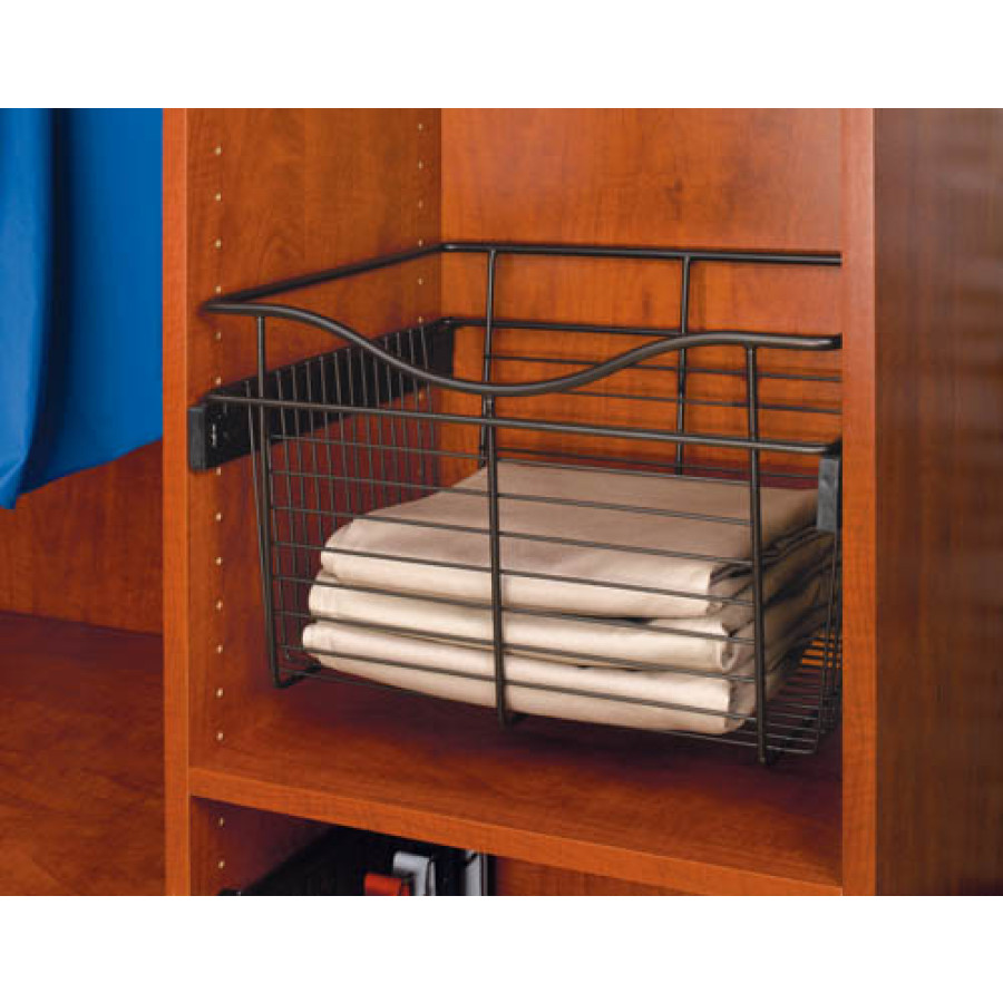 Pull-Out Closet Baskets, 24W x 16D x 18HOil Rubbed BronzeWire