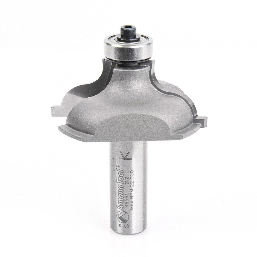 49561 Carbide Tipped Table Edge Ogee with Step 3/8 x 1/4 Radius x 2 Inch Dia x 55/64 x 1/2 Shank