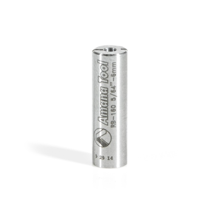 RB-160 High Precision Steel Router Collet Reducer 6mm Overall Dia x 2mm Inner Dia x 20mm Long