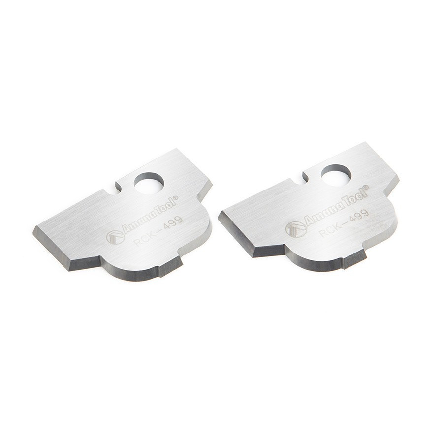RCK-499 Pair of Solid Carbide Classical Cove MDF & Wood Plunge Form Insert Knives for RC-2499