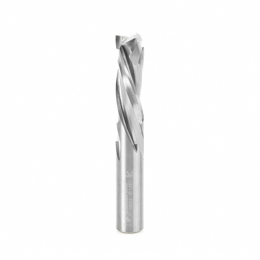 46024 CNC Solid Carbide Compression Spiral 3 Flute Mortising 1/2 Dia x 1-3/8 x 1/2 Inch Shank