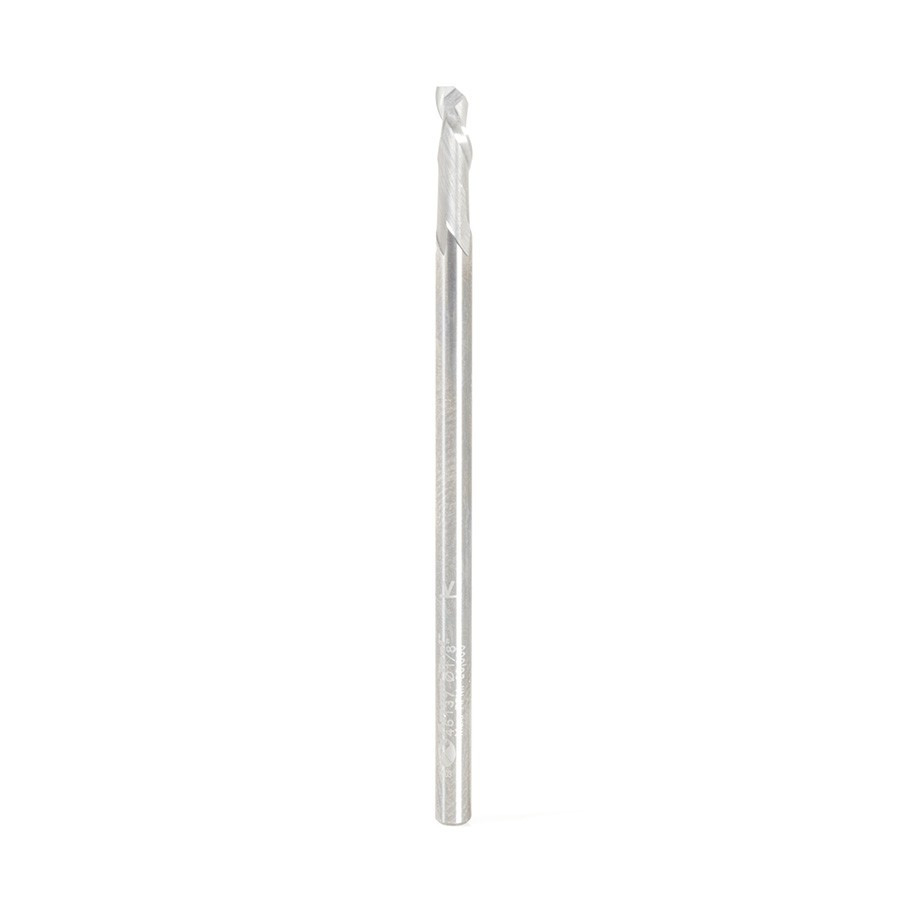 46137 CNC Solid Carbide Compression Spiral Single Flute 1/8 Dia x 3/8 x 1/8 Inch Shank