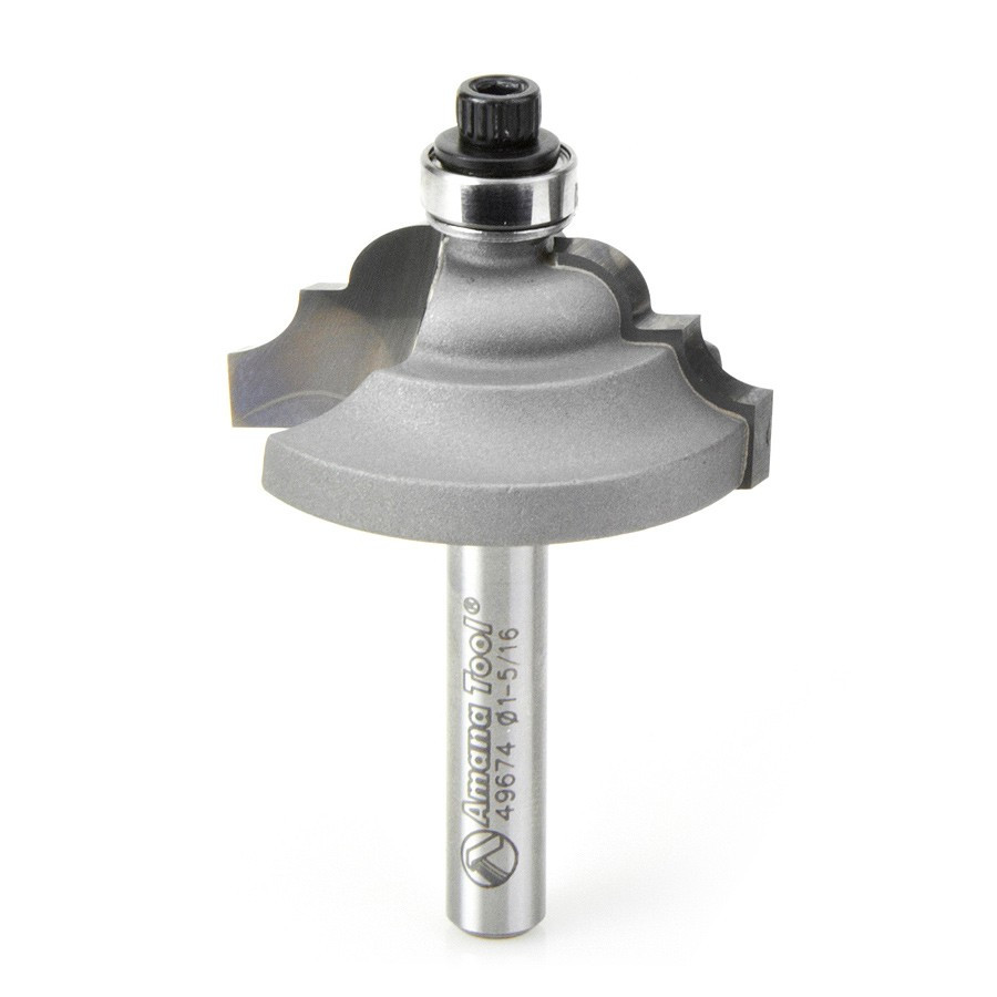 49674 Carbide Tipped Classical Stile 1-5/16 Dia x 5/8 x 3/16 Radius x 1/4 Inch Shank