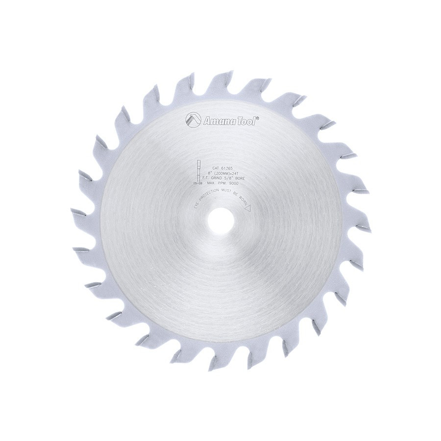 61365 Carbide Tipped Groover 8 Inch Dia x 24T FT, 12 Deg, 5/8 Bore