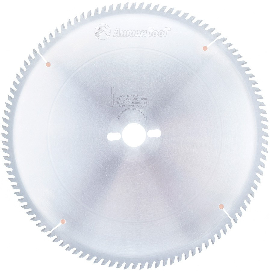 614108-30 Carbide Tipped Trim 14 Inch Dia x 108T ATB, 10 Deg, 30mm Bore