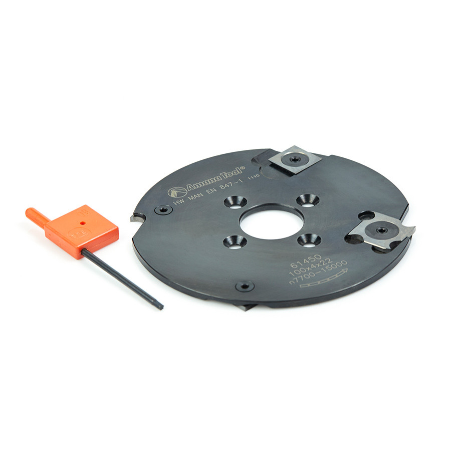 61450 Insert Carbide Lamello Biscuit Jointer 100mm Dia x 4mm x 2+2 Teeth x 22mm Bore