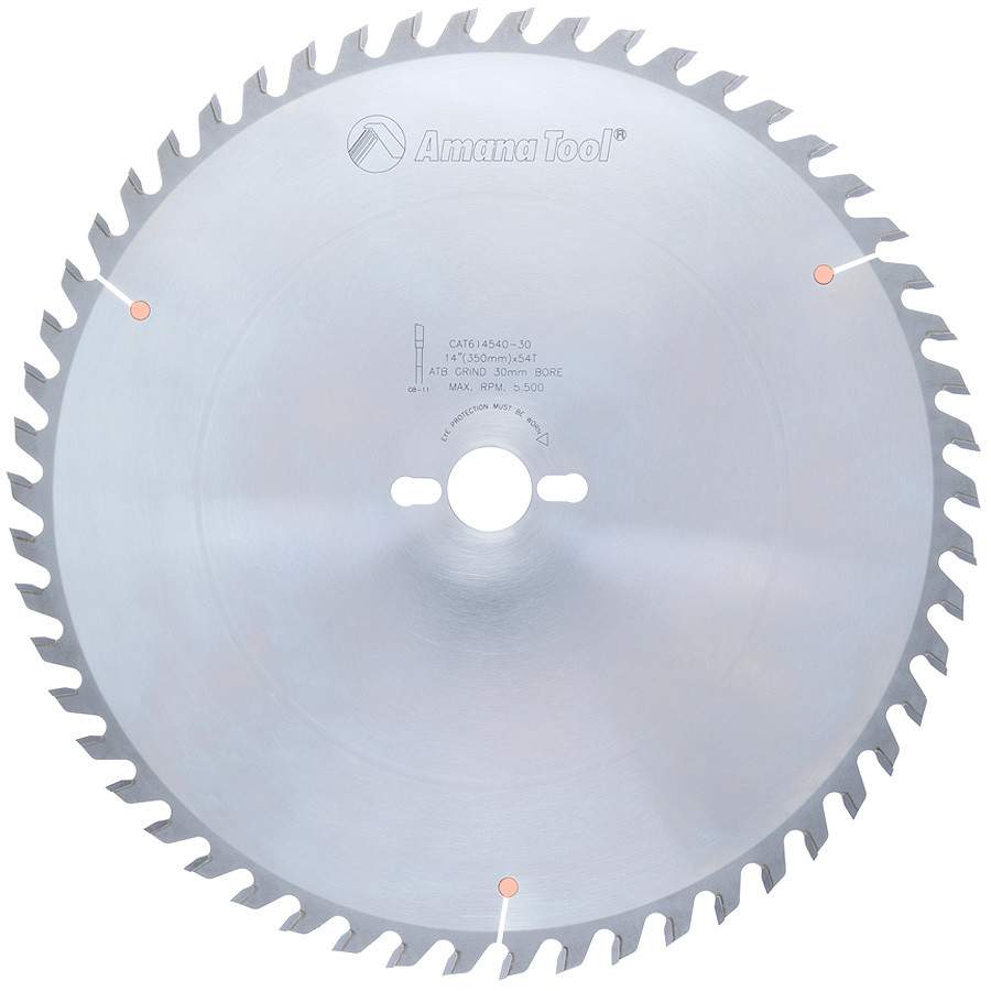 614540-30 Carbide Tipped General Purpose 14 Inch Dia x 54T ATB, 15 Deg, 30mm Bore