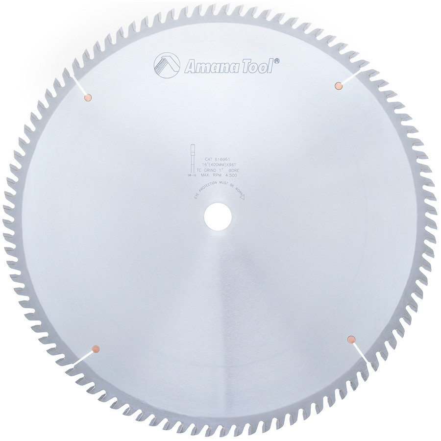 616961 Carbide Tipped General Purpose 16 Inch Dia x 96T TCG, 10 Deg, Inch Bore