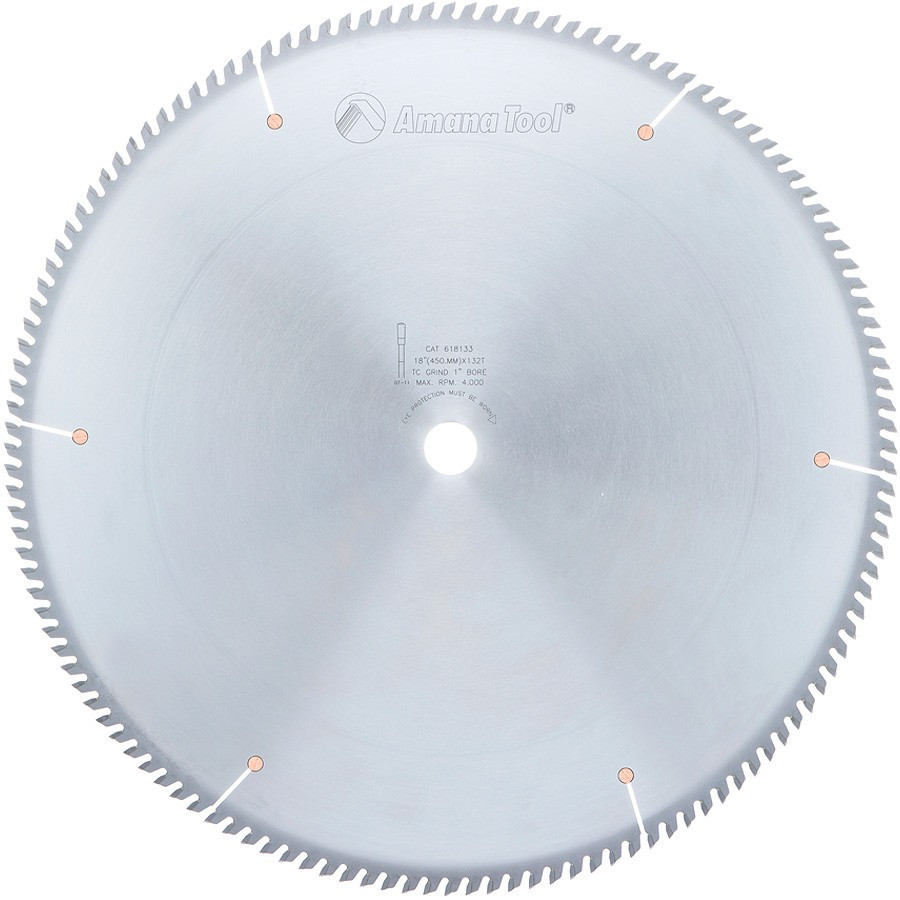 618133 Carbide Tipped Fine Cut-Off and Crosscut 16 Inch Dia x 132T TCG, 10 Deg, 1 Inch Bore