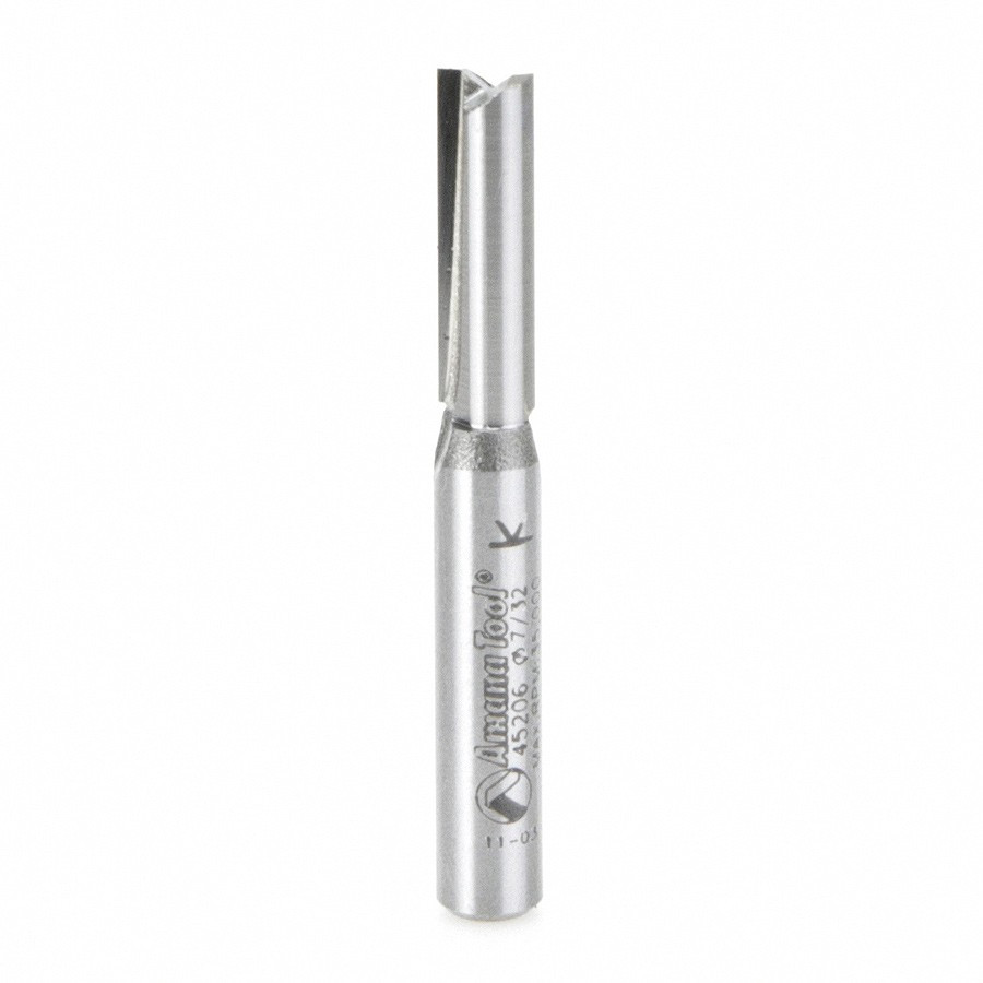 45206 Carbide Tipped Undersized Plywood Dado Plunge 7/32 Dia x 3/4 x 1/4 Inch Shank for Plywood Thickness 1/4 minus 1/32
