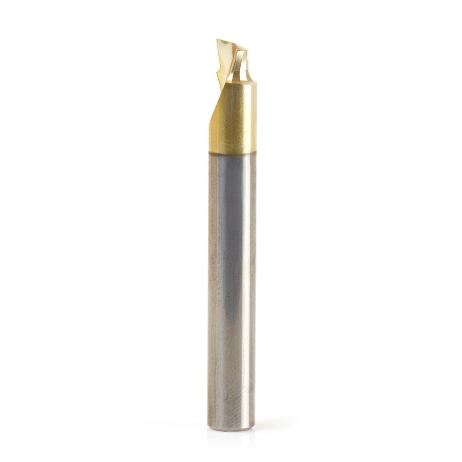 51622 Solid Carbide CNC Aluminum Cutting 3/64 Radius Edge x 3/16 Dia x 1/8 x 1/4 Shank ZrN Coated Up-Cut End Mill