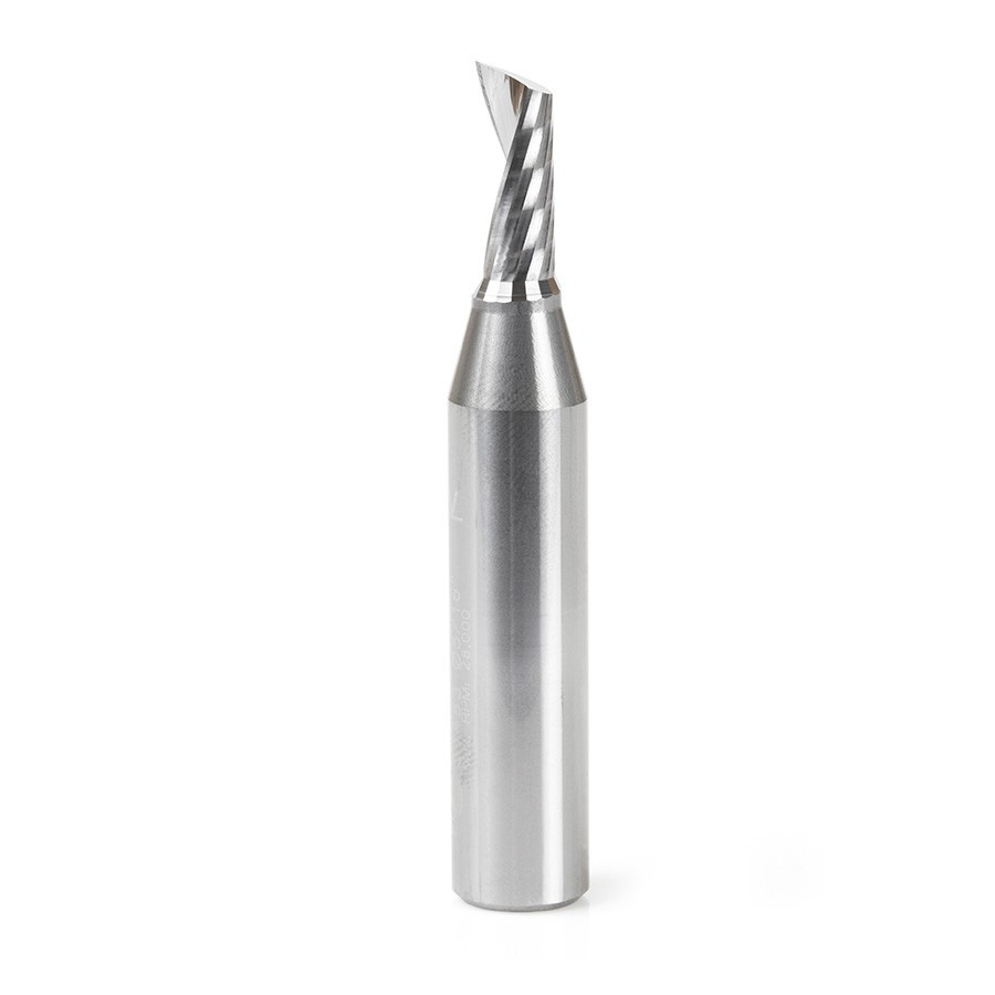 51483 Solid Carbide CNC Spiral 'O' Single Flute, Aluminum Cutting 5/16 Dia x 3/4 x 1/2 Shank x 3 Inch Long Up-Cut Router Bit