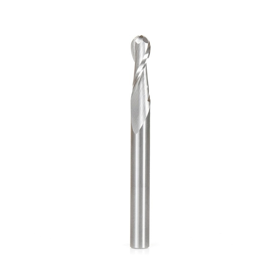 46456 Solid Carbide Up-Cut Spiral Ball Nose 3mm Radius x 6mm Dia x 22mm x 6mm Shank x 63mm Long x 2 Flute Router Bit