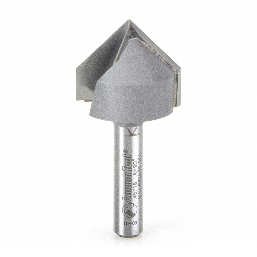45718 Carbide Tipped V Groove 90 Deg x 7/8 Dia x 5/8 x 1/4 Inch Shank