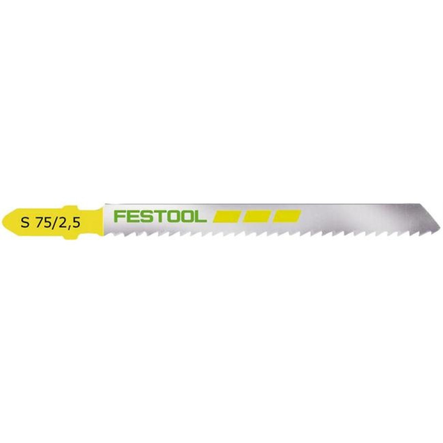 Festool 486548, S 75/2.5 Fine-Cut Jigsaw Blades, 3 Inch, 10 TPI, 5-pack