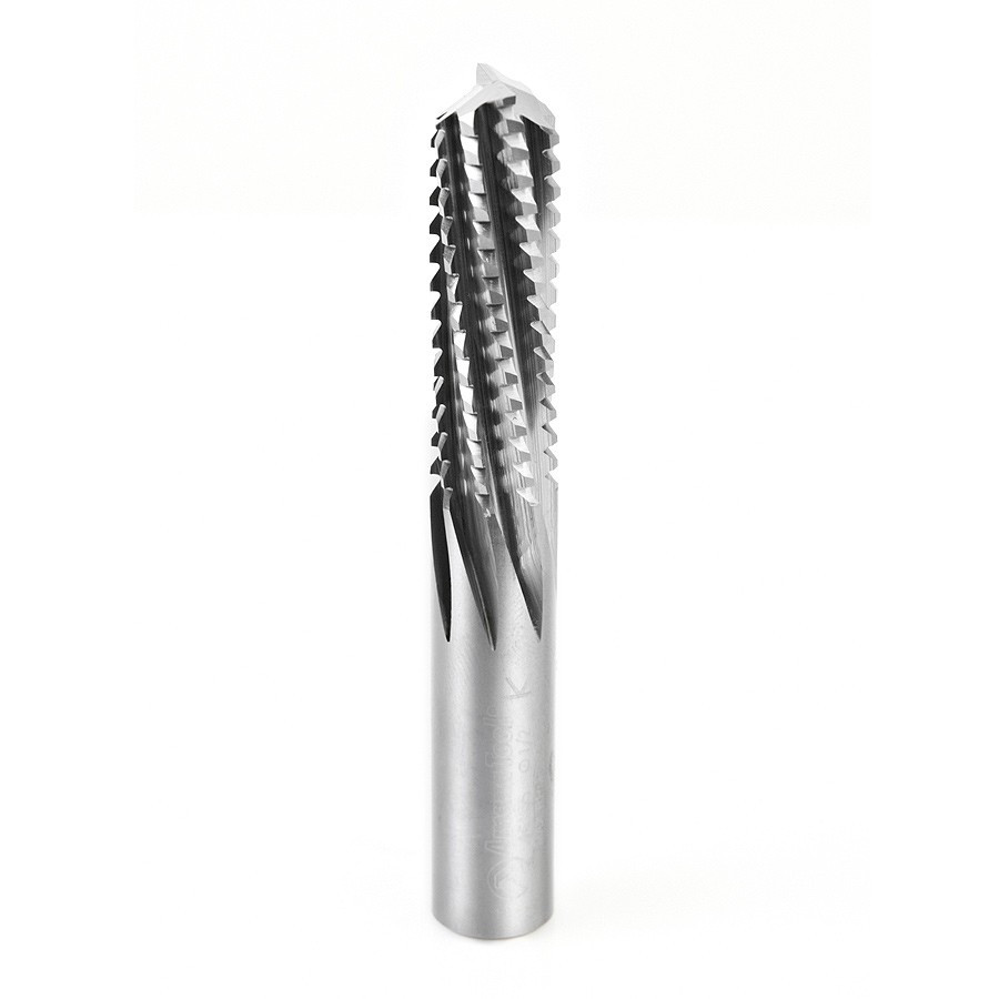 46135 Solid Carbide End Mill Point Roughing Spiral 1/2 Dia x 1-21/32 x 1/2 Shank for Composite Materials