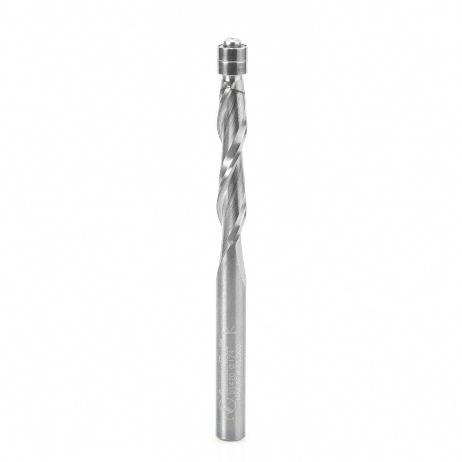 51420 Solid Carbide Aluminum Cutting Flush Trim Spiral Up-Cut 1/4 Dia x 1-1/4 x 1/4 Inch Shank