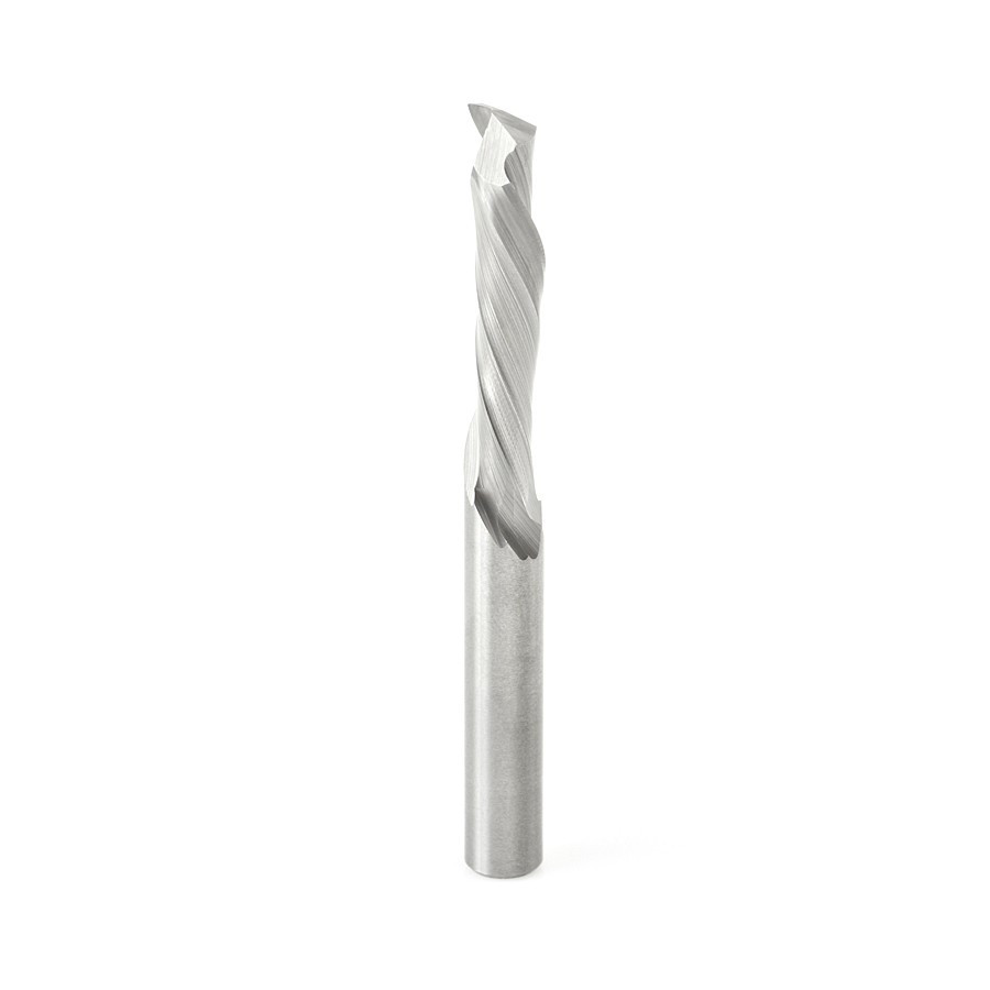 46322 CNC Solid Carbide Compression Spiral 1/4 Dia x 7/8 x 1/4 Shank x 2-1/2 Inch Long Single Flute Router Bit