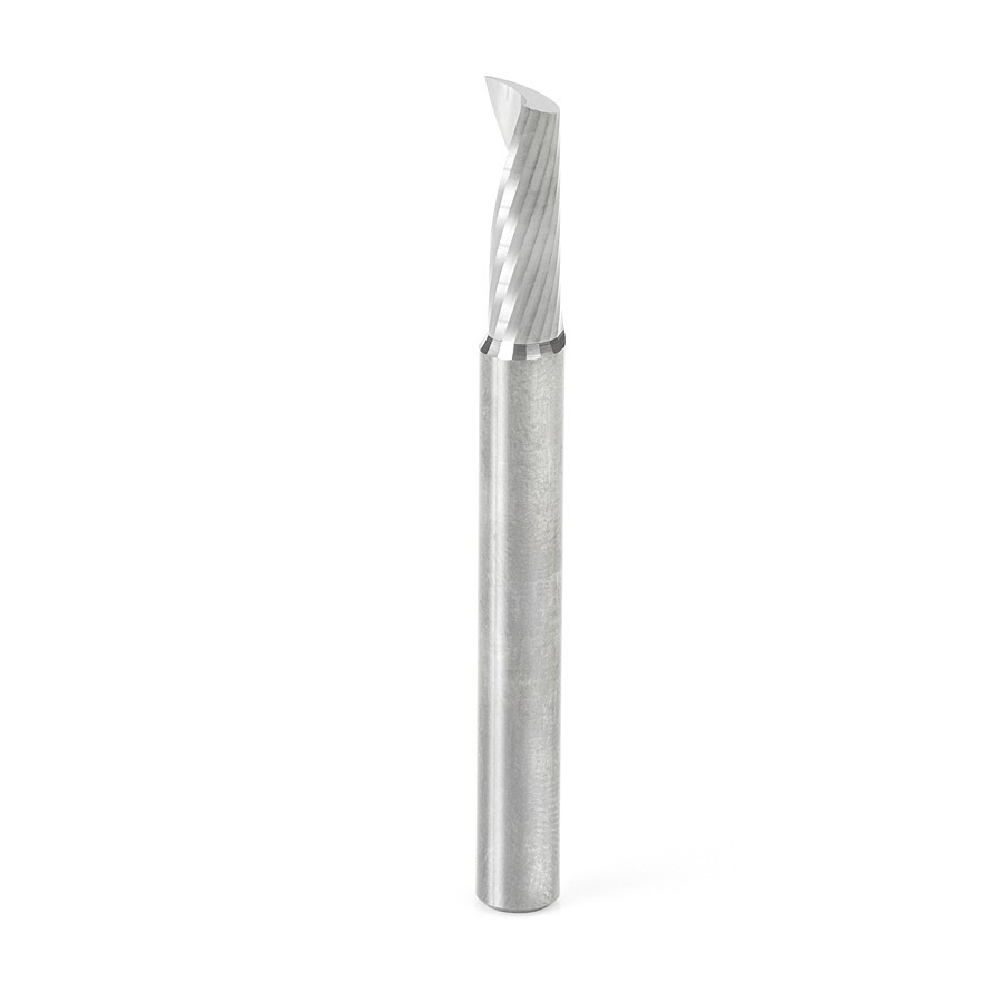 51480 Solid Carbide CNC Spiral 'O' Single Flute, Aluminum Cutting 1/4 Dia x 3/4 x 1/4 Shank x 2-1/2 Inch Long Up-Cut Router Bit