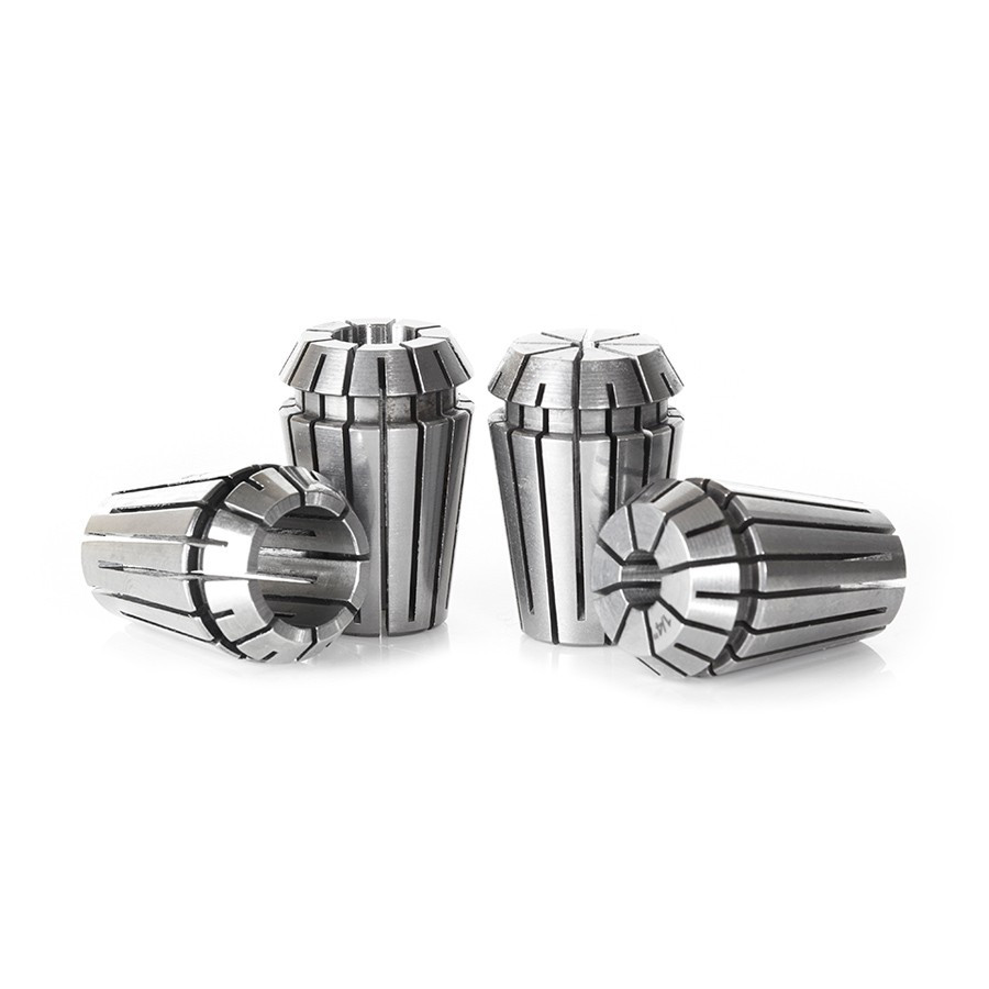 CO-ER20 4-Pc CNC High Precision 1/8, 1/4, 3/8 & 1/2 Inch Dia x 32mm Long Spring Collet Collection for ER20 Tool Holder