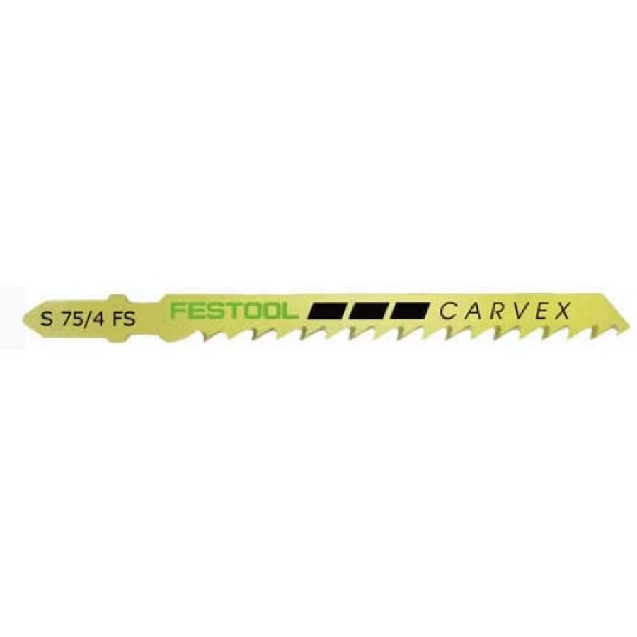 Festool 486549, S 75/4 FS Jigsaw Blades, 3 Inch, 6 TPI, 5-pack