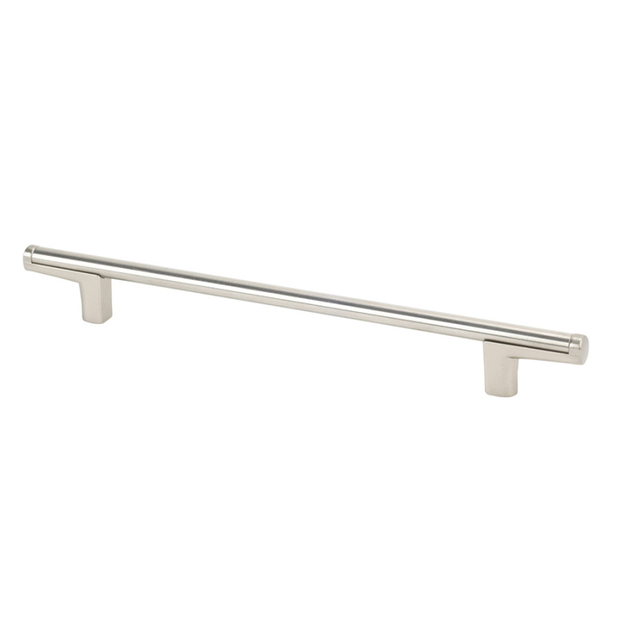 THIN ROUND BAR CABINET PULL HANDLE SATIN NICKEL