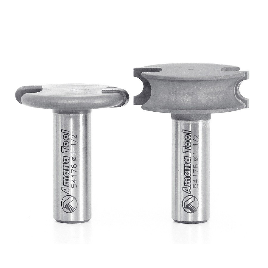 54176 Carbide Tipped Flute & Bead 1/8 Radius x 1-1/2 Dia x 1/2 x 1/2 Inch Shank Set