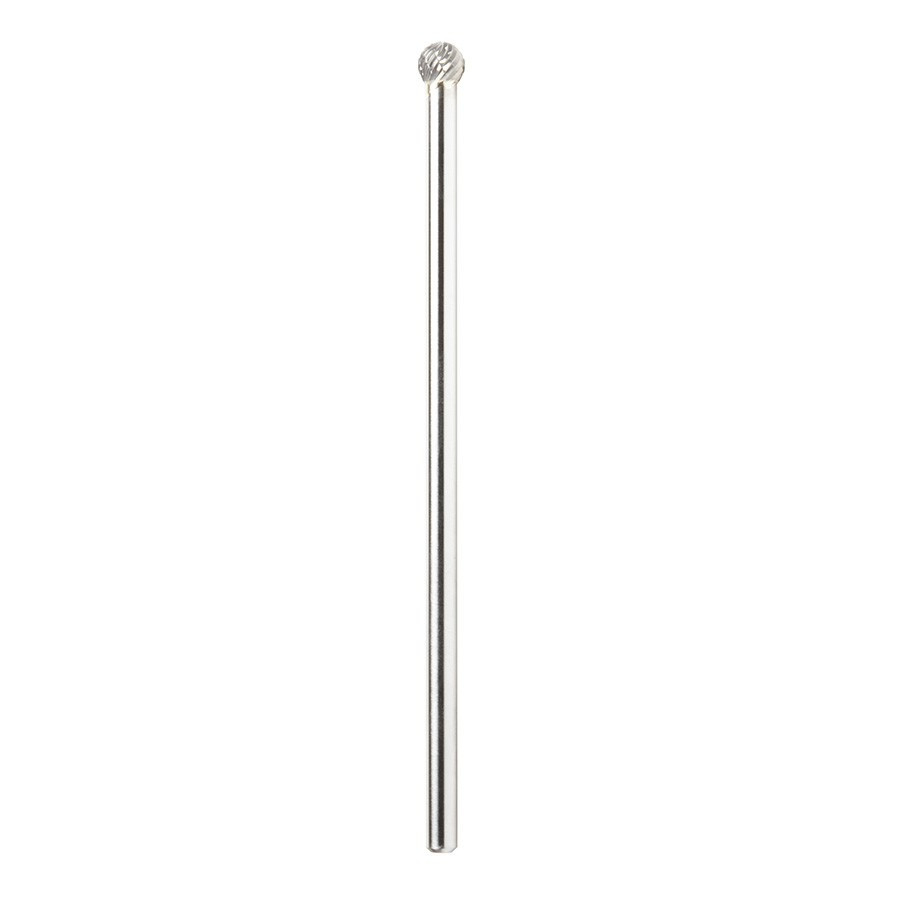 BURS-156 Solid Carbide Ball Shape 3/8 Dia x 5/16 x 1/4 Shank Double Cut SD Burr Bit for Die-Grinders